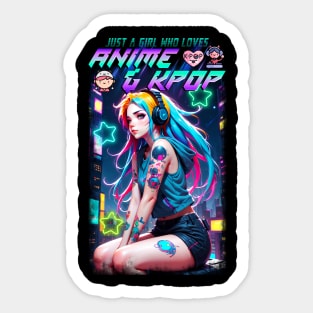 Just a girl who loves Anime & K-Pop 06 Sticker